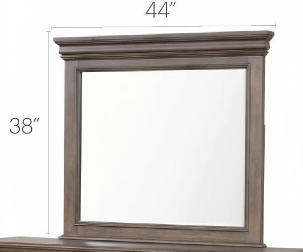 English Elm Stirling Wood Framed Dresser Mirror with Molding Detail Rich Brown Bedroom Accent B078P549879