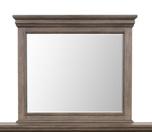 English Elm Stirling Wood Framed Dresser Mirror with Molding Detail Rich Brown Bedroom Accent B078P549879