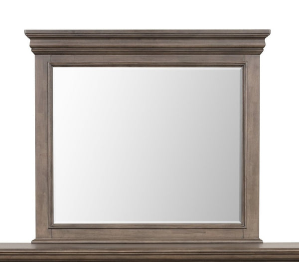 English Elm Stirling Wood Framed Dresser Mirror with Molding Detail Rich Brown Bedroom Accent B078P549879