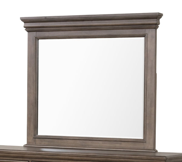 English Elm Stirling Wood Framed Dresser Mirror with Molding Detail Rich Brown Bedroom Accent B078P549879