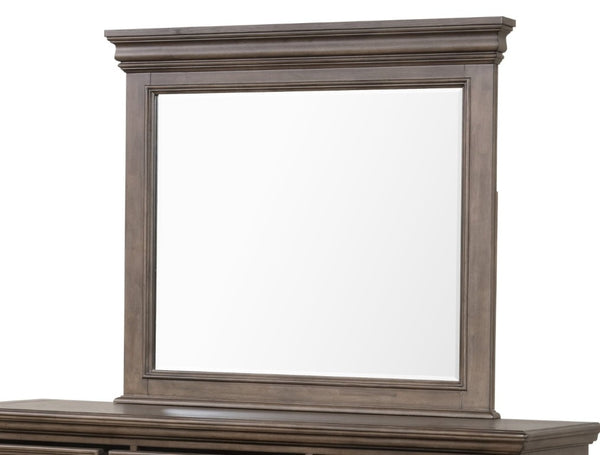 English Elm Stirling Wood Framed Dresser Mirror with Molding Detail Rich Brown Bedroom Accent B078P549879