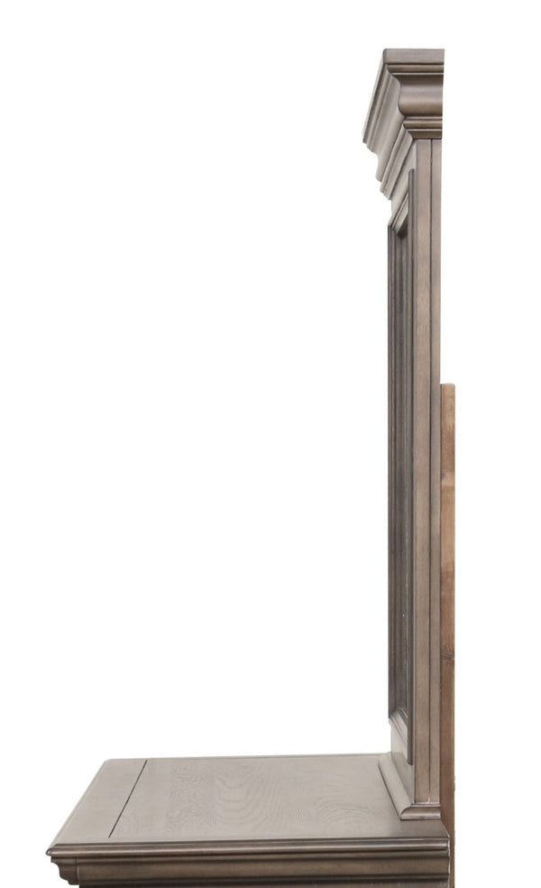 English Elm Stirling Wood Framed Dresser Mirror with Molding Detail Rich Brown Bedroom Accent B078P549879