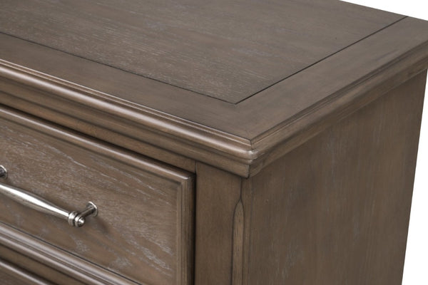 English Elm Stirling Wood Veneer Nightstand with Dovetail Drawer and Felt Lining for Bedroom B078P549880