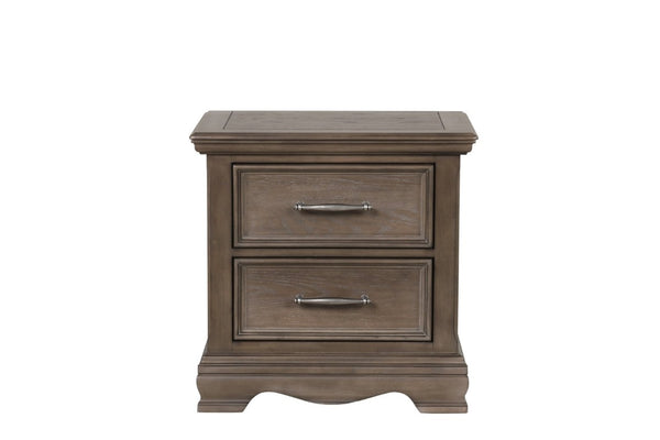 English Elm Stirling Wood Veneer Nightstand with Dovetail Drawer and Felt Lining for Bedroom B078P549880