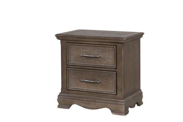 English Elm Stirling Wood Veneer Nightstand with Dovetail Drawer and Felt Lining for Bedroom B078P549880