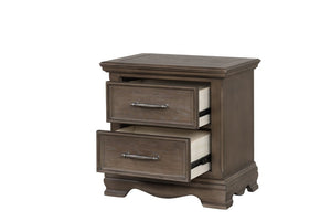 English Elm Stirling Wood Veneer Nightstand with Dovetail Drawer and Felt Lining for Bedroom B078P549880