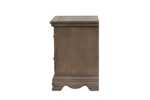 English Elm Stirling Wood Veneer Nightstand with Dovetail Drawer and Felt Lining for Bedroom B078P549880