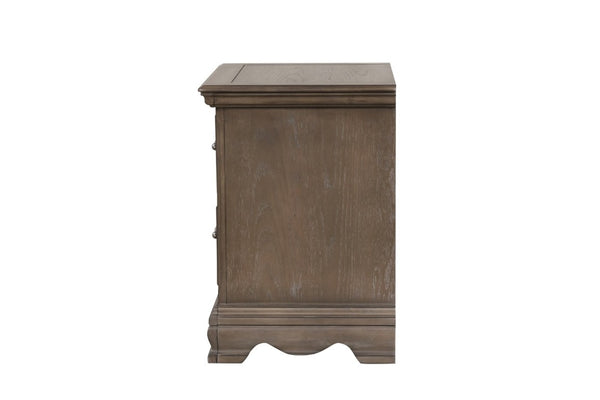 English Elm Stirling Wood Veneer Nightstand with Dovetail Drawer and Felt Lining for Bedroom B078P549880