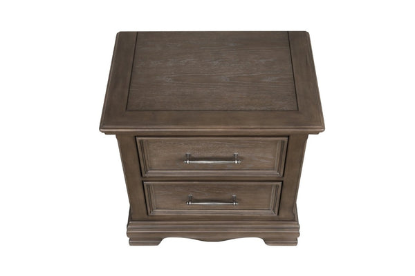 English Elm Stirling Wood Veneer Nightstand with Dovetail Drawer and Felt Lining for Bedroom B078P549880