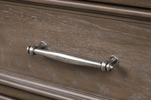 English Elm Stirling Wood Veneer Nightstand with Dovetail Drawer and Felt Lining for Bedroom B078P549880