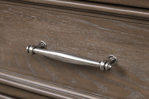 English Elm Stirling Wood Veneer Nightstand with Dovetail Drawer and Felt Lining for Bedroom B078P549880
