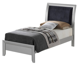 English Elm Contemporary Metallic Twin Bed Frame with Champagne Finish for Guest or Teen Rooms B078S00176