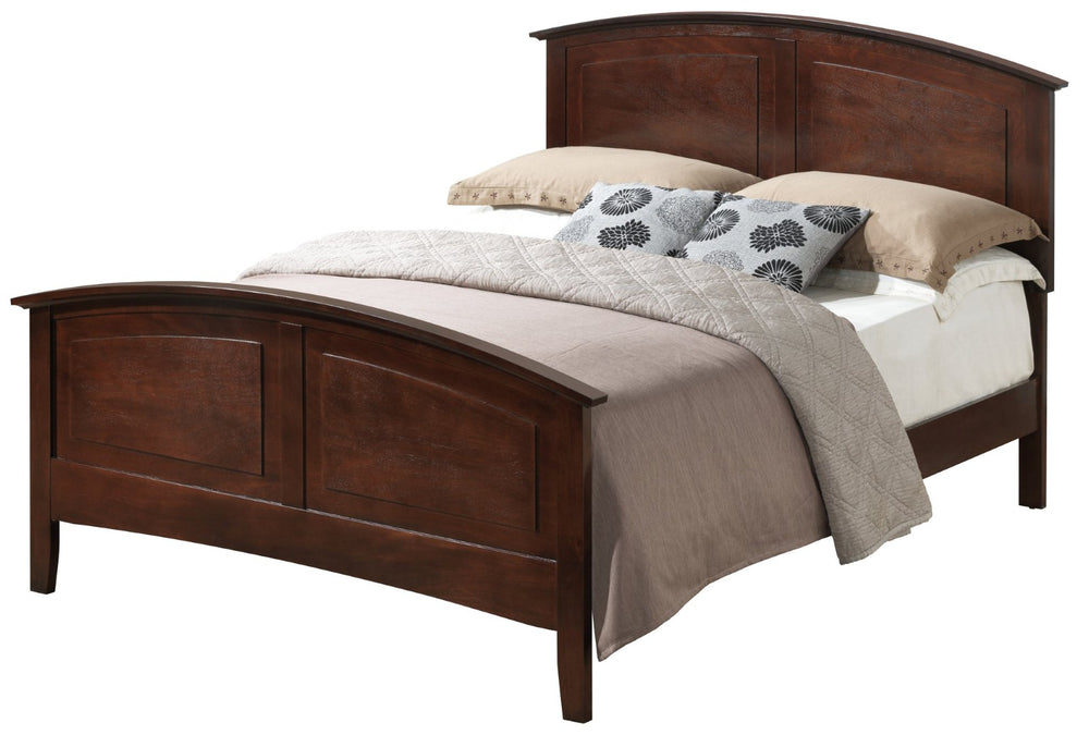 English Elm Hammond Arched Panel King Bed Wood Veneer Farmhouse Style Warm Cappuccino Finish B078S00416