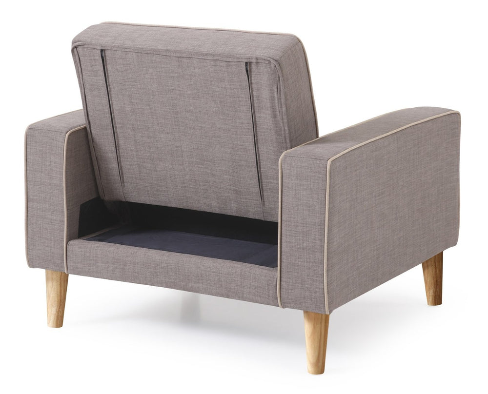 English Elm Comfort-driven Track Arm Accent Chair Neutral Upholstery Clean Lines Small Space Ready B078S00479