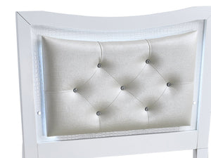 English Elm Lorana Glam Twin Storage Bed with Led Trim and Jeweled Faux Leather Headboard B078S00728