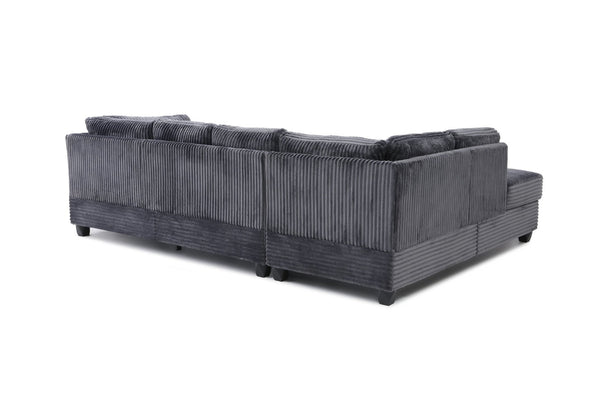 English Elm Perth Modular Sectional Sofa Teddy Fabric Reversible Chaise Living Room Comfort Gray B078S00747