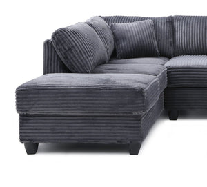 English Elm Perth Modular Sectional Sofa Teddy Fabric Reversible Chaise Living Room Comfort Gray B078S00747