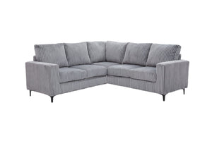 English Elm Houston L-shaped Sectional Sofa with Deep Plush Cushions for Modern Living Rooms Gray B078S00749