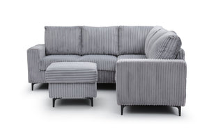 English Elm Houston L-shaped Sectional Sofa with Deep Plush Cushions for Modern Living Rooms Gray B078S00749