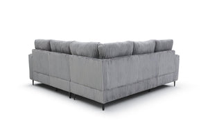 English Elm Houston L-shaped Sectional Sofa with Deep Plush Cushions for Modern Living Rooms Gray B078S00749