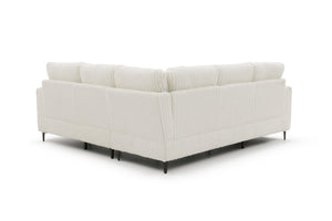 English Elm Houston L-shaped Sectional Sofa with Deep Plush Cushions for Modern Living Rooms White B078S00750