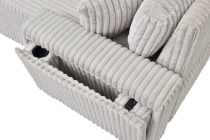 English Elm Connie Convertible Sleeper Sofa with Chaise Plush Upholstered Contemporary Lounger Ivory B078S00753
