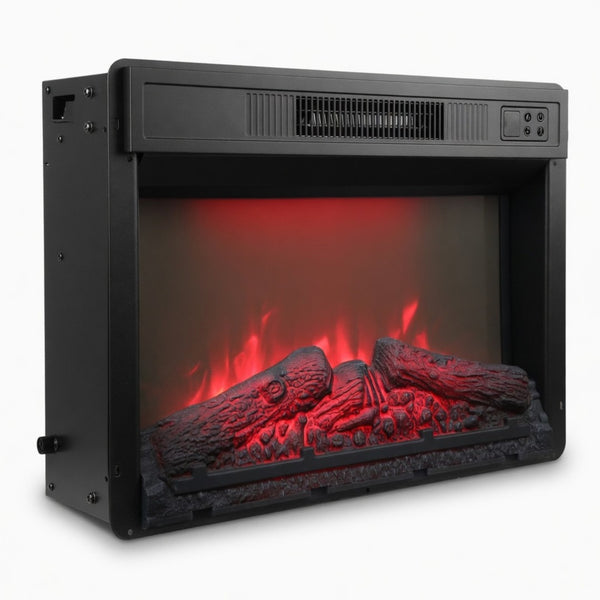 English Elm 23" Electric Fireplace Insert with 20 Led Flame Colors Timer and Remote for Tv Stands B082P517242