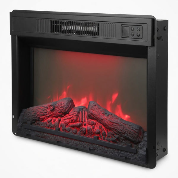 English Elm 23" Electric Fireplace Insert with 20 Led Flame Colors Timer and Remote for Tv Stands B082P517242