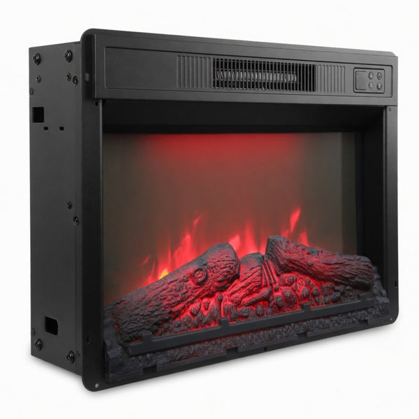 English Elm 23" Electric Fireplace Insert with 20 Led Flame Colors Timer and Remote for Tv Stands B082P517242