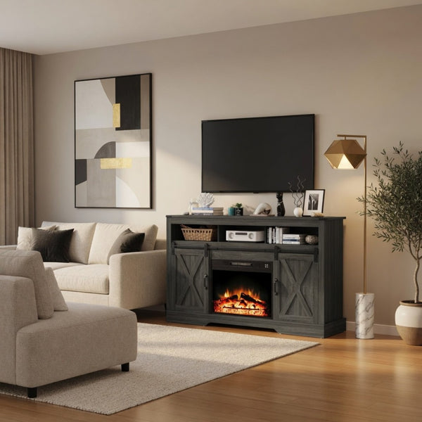 English Elm 23" Electric Fireplace Insert with 20 Led Flame Colors Timer and Remote for Tv Stands B082P517242