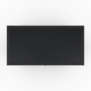 English Elm 32" Wide Fluted Blush Nightstand with Three Soft-close Drawers and Gold Knob Hardware Black B082P517248