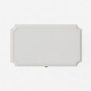 English Elm 27.6" White Five Drawer Tall Chest with Rubberwood Legs Soft Close Modern Storage B082P517255