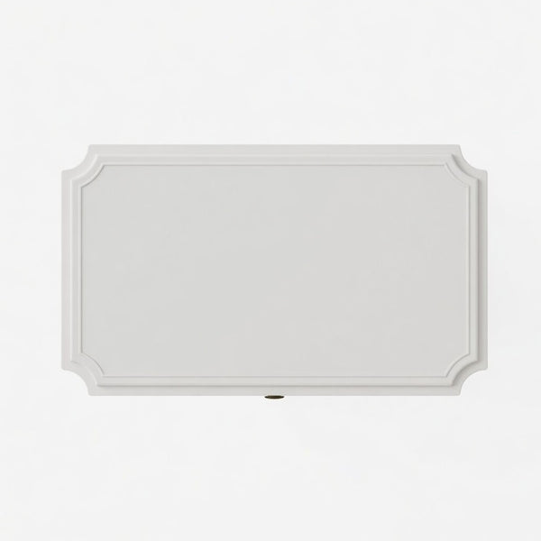 English Elm 27.6" White Five Drawer Tall Chest with Rubberwood Legs Soft Close Modern Storage B082P517255