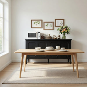 English Elm 58.9 Inch Matte Black Sideboard with Carved Bronze Hardware and Adjustable Interior Shelves B082P517265