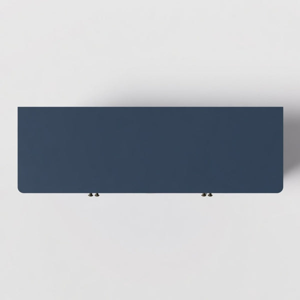 English Elm 58.9 Inch Vintage Blue Sideboard with Bronze Hardware and Adjustable Shelves for Dining B082P517266