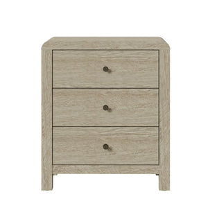 English Elm 23.6 Inch Wood Grain 3 Drawer Chest with Soft Close Glides for Bedroom or Entryway Natural B082P529501