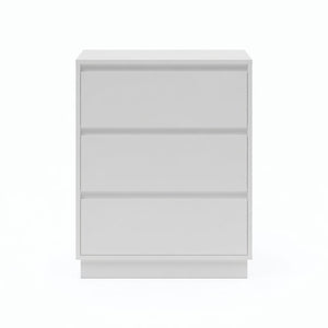 English Elm 23.6 Inch Wood Grain 3 Drawer Chest with Soft Close Glides for Bedroom or Entryway White B082P529503