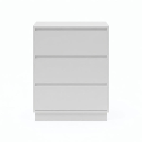 English Elm 23.6 Inch Wood Grain 3 Drawer Chest with Soft Close Glides for Bedroom or Entryway White B082P529503