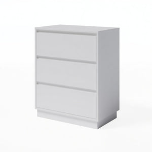 English Elm 23.6 Inch Wood Grain 3 Drawer Chest with Soft Close Glides for Bedroom or Entryway White B082P529503