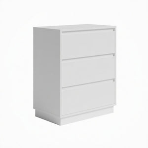 English Elm 23.6 Inch Wood Grain 3 Drawer Chest with Soft Close Glides for Bedroom or Entryway White B082P529503
