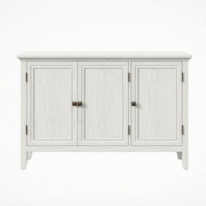 English Elm 47.2"wide Bohemian Buffet with Fluted Doors Antique Bronze Handles and Adjustable Shelves B082P529509