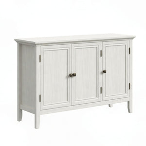English Elm 47.2"wide Bohemian Buffet with Fluted Doors Antique Bronze Handles and Adjustable Shelves B082P529509