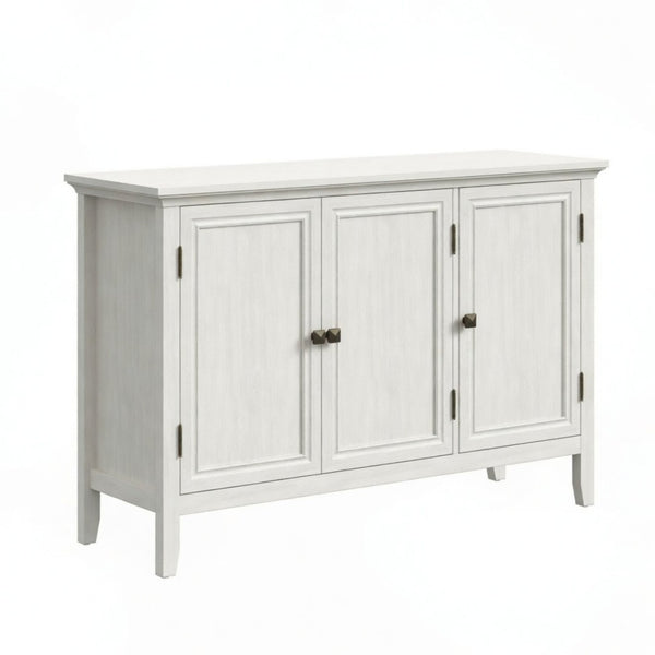 English Elm 47.2"wide Bohemian Buffet with Fluted Doors Antique Bronze Handles and Adjustable Shelves B082P529509