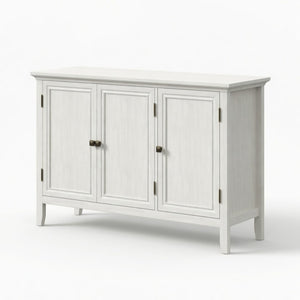 English Elm 47.2"wide Bohemian Buffet with Fluted Doors Antique Bronze Handles and Adjustable Shelves B082P529509