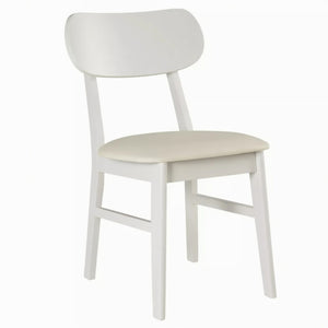 English Elm 22" Wide Pu Leather Dining Chairs Set of 2 with Rubberwood Legs and Curved Back B082P529527
