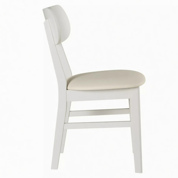 English Elm 22" Wide Pu Leather Dining Chairs Set of 2 with Rubberwood Legs and Curved Back B082P529527