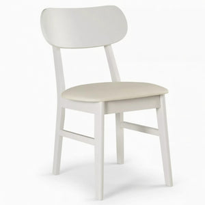 English Elm 22" Wide Pu Leather Dining Chairs Set of 2 with Rubberwood Legs and Curved Back B082P529527