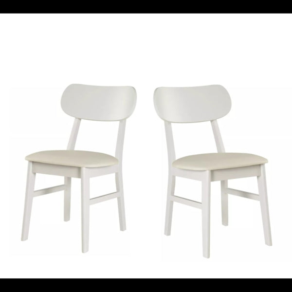 English Elm 22" Wide Pu Leather Dining Chairs Set of 2 with Rubberwood Legs and Curved Back B082P529527