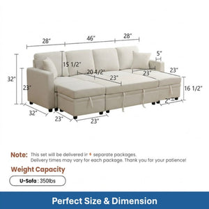 English Elm 23 Inch Square Sackcloth Ottoman Solid Wood Frame Footrest for Living Room Seating B082P557766