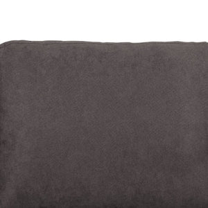 English Elm 83.6 Inch Flannel Sectional Sleeper Sofa with Hidden Chaise Storage for Living Rooms Dark Brown B082S00144